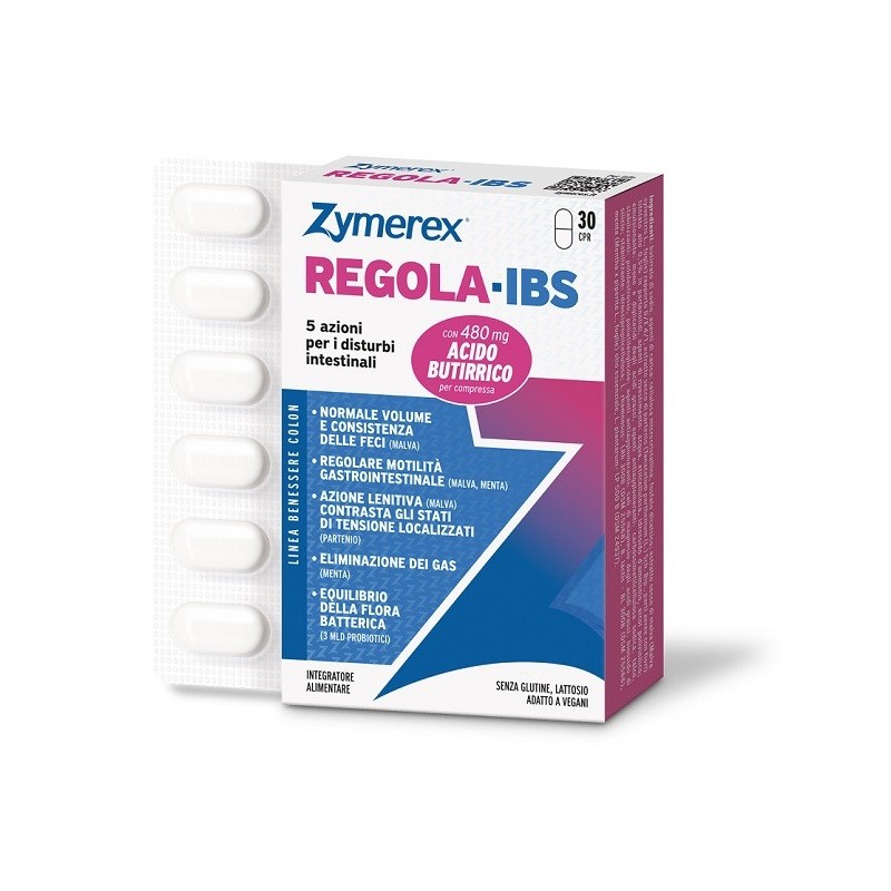 ZYMEREX REGOLA-IBS 30 COMPRESSE SENZA GLUTINE SENZA LATTOSIO