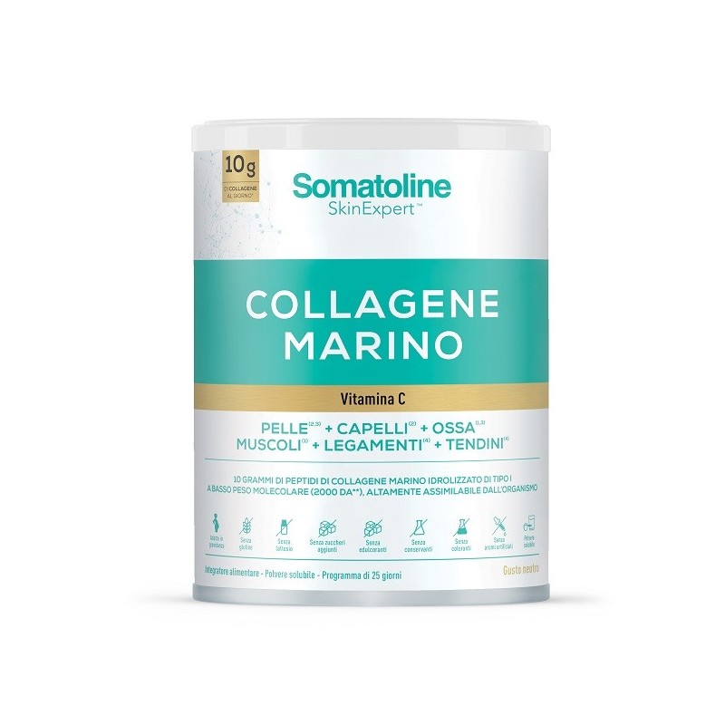 SOMATOLINE COLLAGENE MARINO 258 G SENZA GLUTINE SENZA LATTOSIO SENZA ZUCCHERI AGGIUNTI SENZA EDULCORANTI