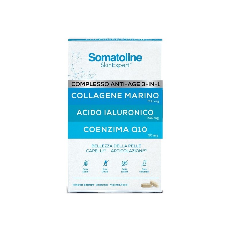 SOMATOLINE COMPLESSO ANTI AGE 3IN1 60 COMPRESSE SENZA GLUTINE SENZA LATTOSIO