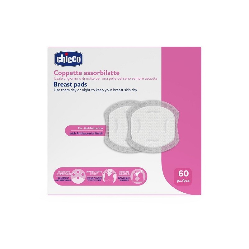 CHICCO COPPETTE ASSORBILATTE 60 PEZZI 2026