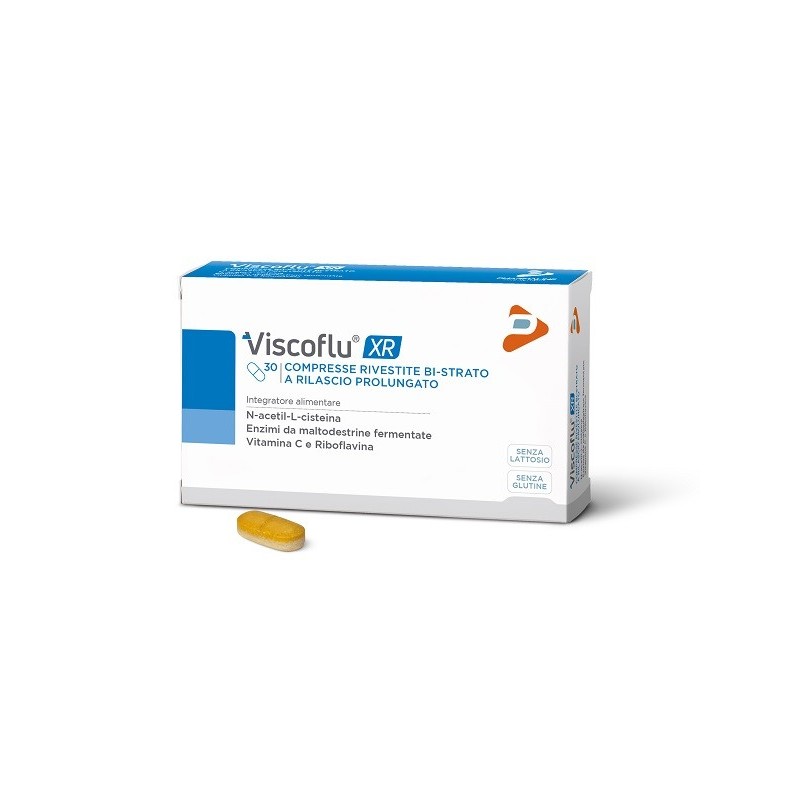 VISCOFLU XR 30 COMPRESSE RIVESTITE BI-STRATO A RILASCIO PROLUNGATO DA 1,2 G SENZA GLUTINE SENZA LATTOSIO