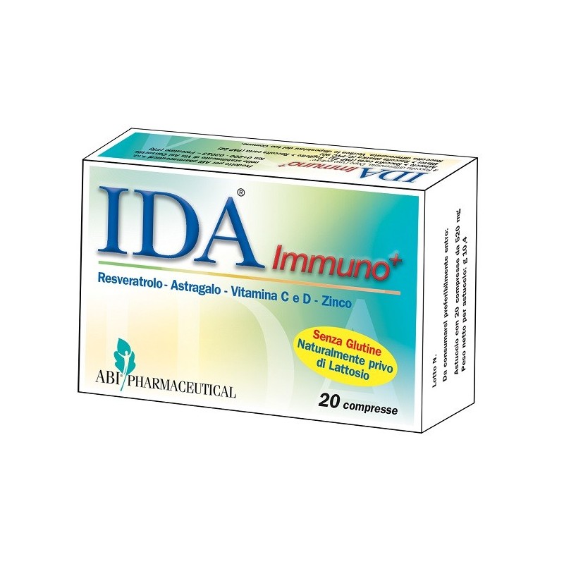 IDA IMMUNO+ 20 COMPRESSE SENZA GLUTINE NATURALMENTE PRIVO DI LATTOSIO