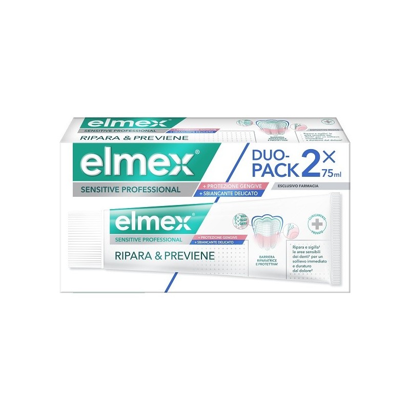 ELMEX SENSITIVE PROFESSIONAL RIPARA & PREVIENE WHITENING 2 PEZZI DA 75 ML