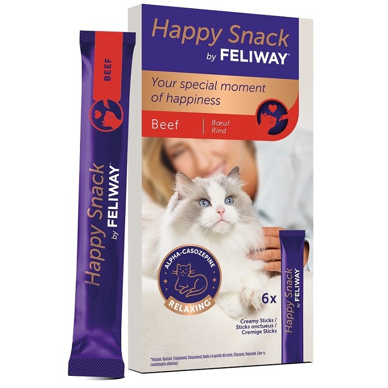FELIWAY HAPPY SNACK MANZO 6 STICKS DA 15 G