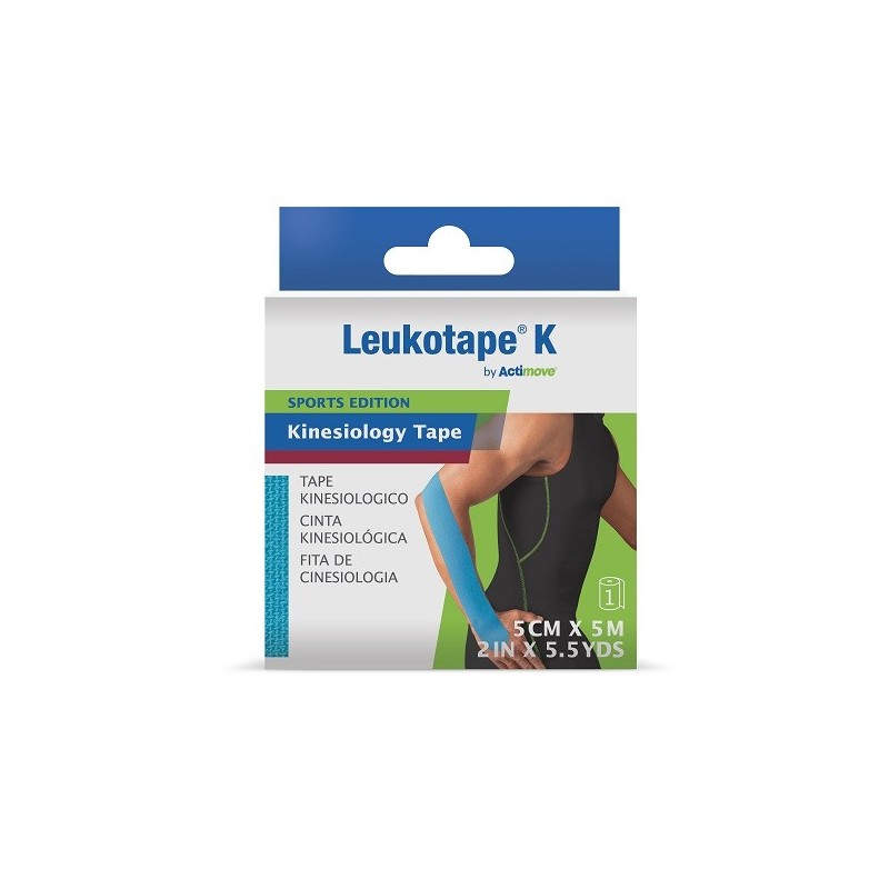 LEUKOTAPE K BY ACTIMOVE SPORTS EDITION AZZURRO CM 5X5 M
