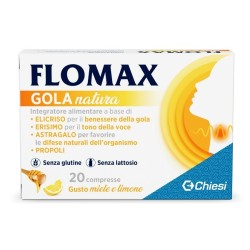 FLOMAX GOLA NATURA MIELE LIMONE 20 COMPRESSE CON EDULCORANTI SENZA GLUTINE E LATTOSIO