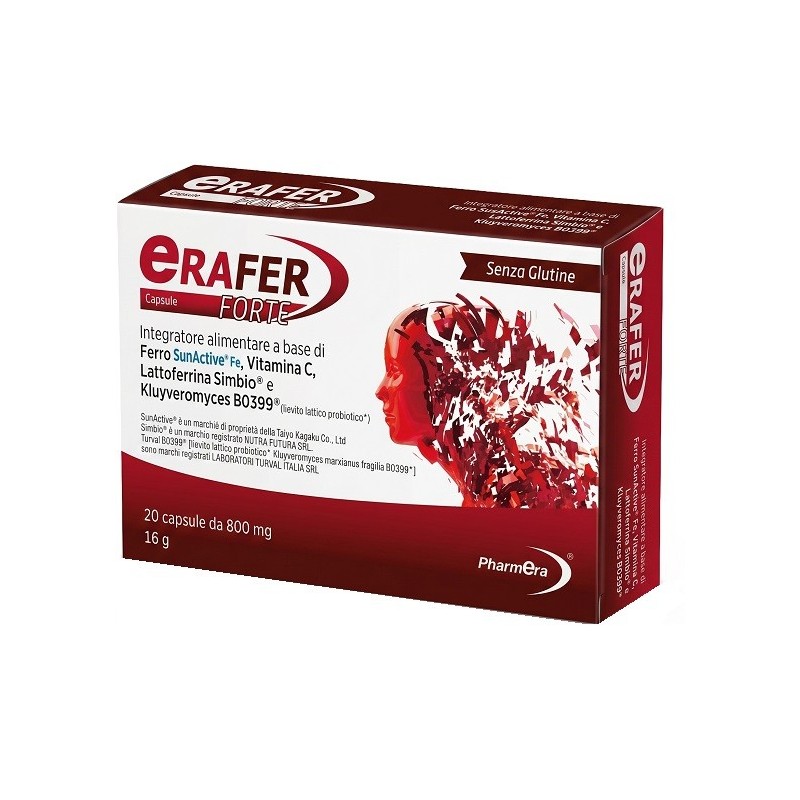 ERAFER FORTE 20 CAPSULE 800 MG SENZA GLUTINE