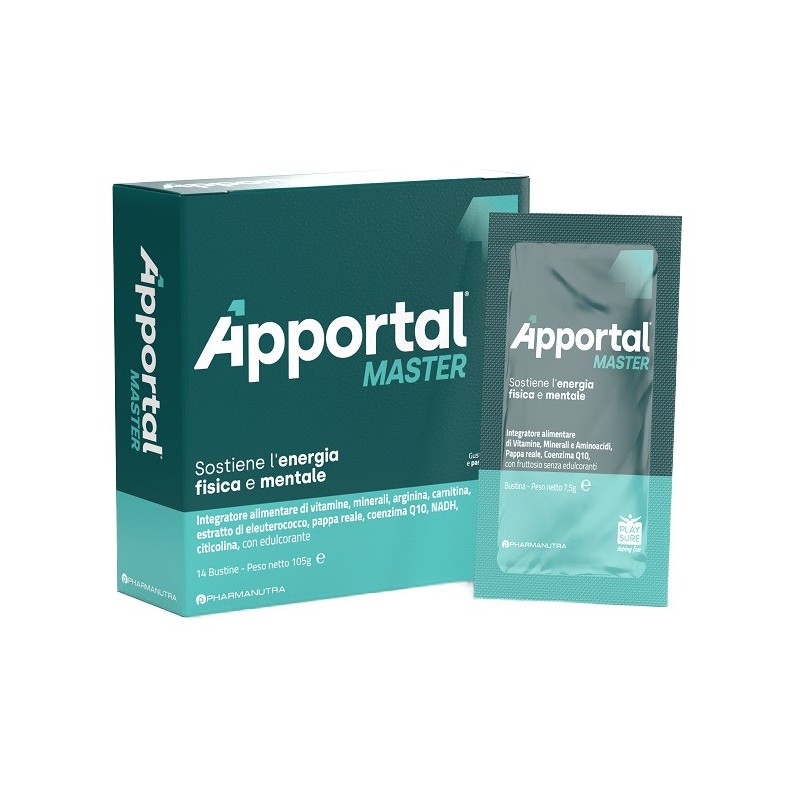 APPORTAL MASTER 14 BUSTINE DA 7,5 G CON EDULCORANTE GUSTO ARANCIA E PASSION FRUIT SENZA GLUTINE SENZA LATTOSIO