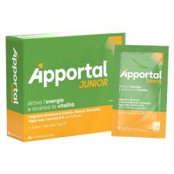 APPORTAL JUNIOR 14 BUSTINE DA 7,5 G GUSTO ARANCIA E PASSION FRUIT CON FRUTTOSIO SENZA GLUTINE SENZA LATTOSIO