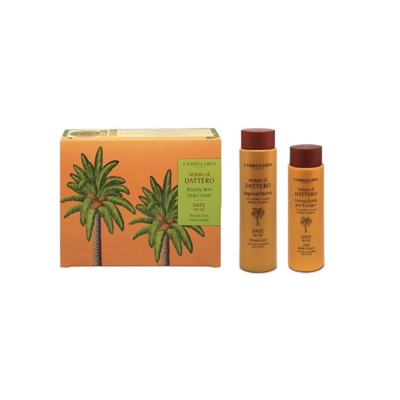 NETTARE DI DATTERO BEAUTY BOX DOLCI FRUTTI 1 BAGNOSCHIUMA 258 G + 1 CREMA FLUIDA CORPO 200 G