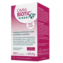 OMNI BIOTIC VIAGGI 28 STICK OROSOLUBILI DA 1,2 G CON EDULCORANTE SENZA GLUTINE SENZA LATTOSIO