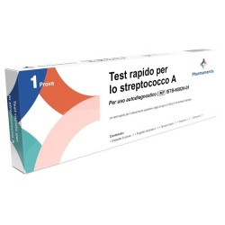 TEST ANTIGENICO RAPIDO PHARMAMENTIS STREP A AUTODIAGNOSTICO RILEVAZIONE QUALITATIVA ANTIGENE STREPTOCOCCO A IN TAMPONI FARINGEI 