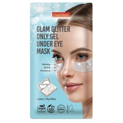 PUREDERM FOR YOUR PURE SKIN AZZURRO MASCHERA CONTORNO OCCHI IN HYDROGEL CON GLITTER 6 PAIA