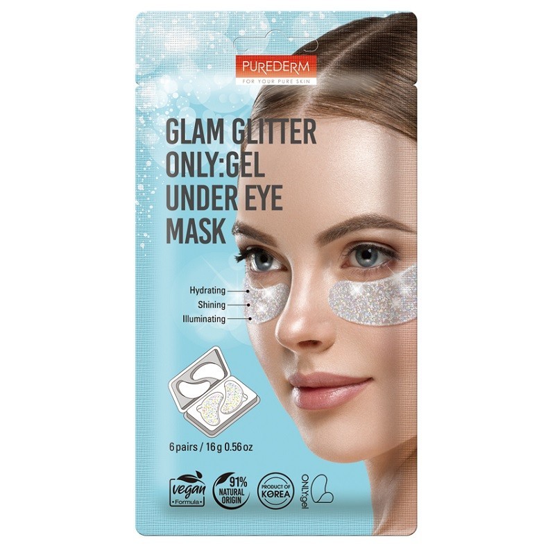 PUREDERM FOR YOUR PURE SKIN AZZURRO MASCHERA CONTORNO OCCHI IN HYDROGEL CON GLITTER 6 PAIA PUREDERM FOR YOUR PURE SKIN AZZURRO MASCHERA CONTORNO OCCHI IN HYDROGEL CON GLITTER 6 PAIA