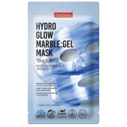 PUREDERM FOR YOUR PURE SKIN HYDRO GLOW MARBLE MASCHERA IN HYDROGEL EFFETTO MARMO BLUE & WHITE 24 G