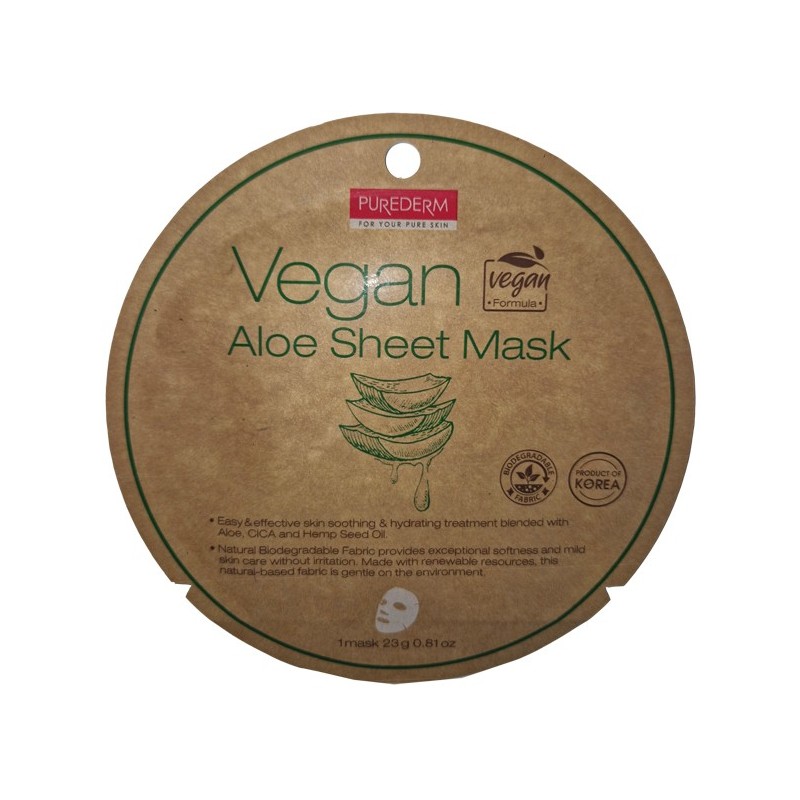 PUREDERM MASCHERA VEGANA ALOE