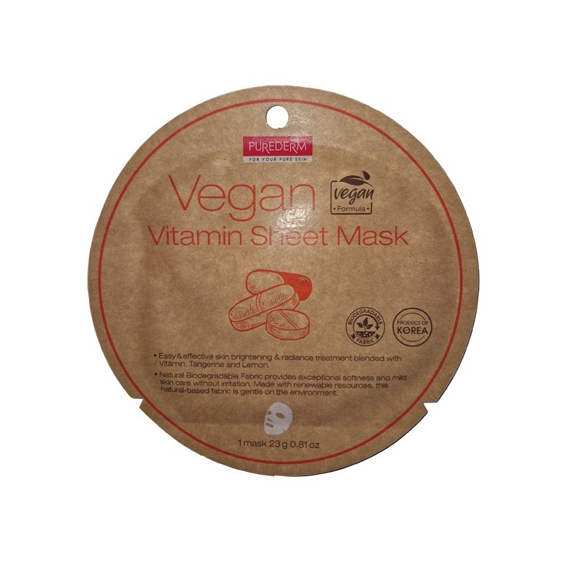 PUREDERM MASCHERA VEGANA VITAMINE PUREDERM MASCHERA VEGANA VITAMINE