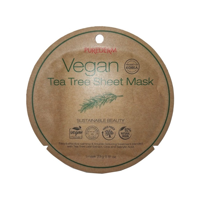PUREDERM MASCHERA VEGANA TEA TREE