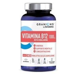 GRANIONS BY SOMATOLINE VITAMINA B12 1000 MCG 60 COMPRESSE SENZA GLUTINE SENZA LATTOSIO