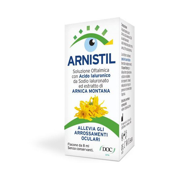 ARNISTIL SOLUZIONE OFTALMICA ACIDO IALURONICO 0,2% + ESTRATTO DI ARNICA MONTANA 0,1% FLACONE 8 ML