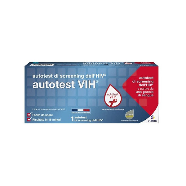 AUTOTEST VIH SCREENING DELL'HIV CONTIENE 1 AUTOTEST + SOLUZIONE + BISTURI + CEROTTO + GARZA + SALVIETTA DISINFETTANTE