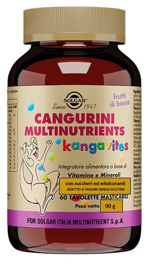 CANGURINI MULTINUTRIENTS FRUTTI BOSCO 60 TAVOLETTE MASTICABILI - FARMACIA33