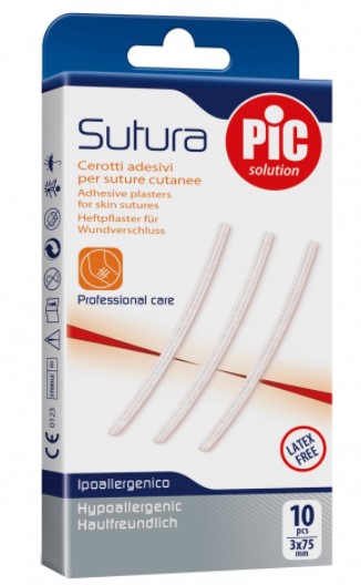 CEROTTO PER SUTURA PIC SOLUTION 3 X 75 MM 10 PEZZI - FARMACIA33