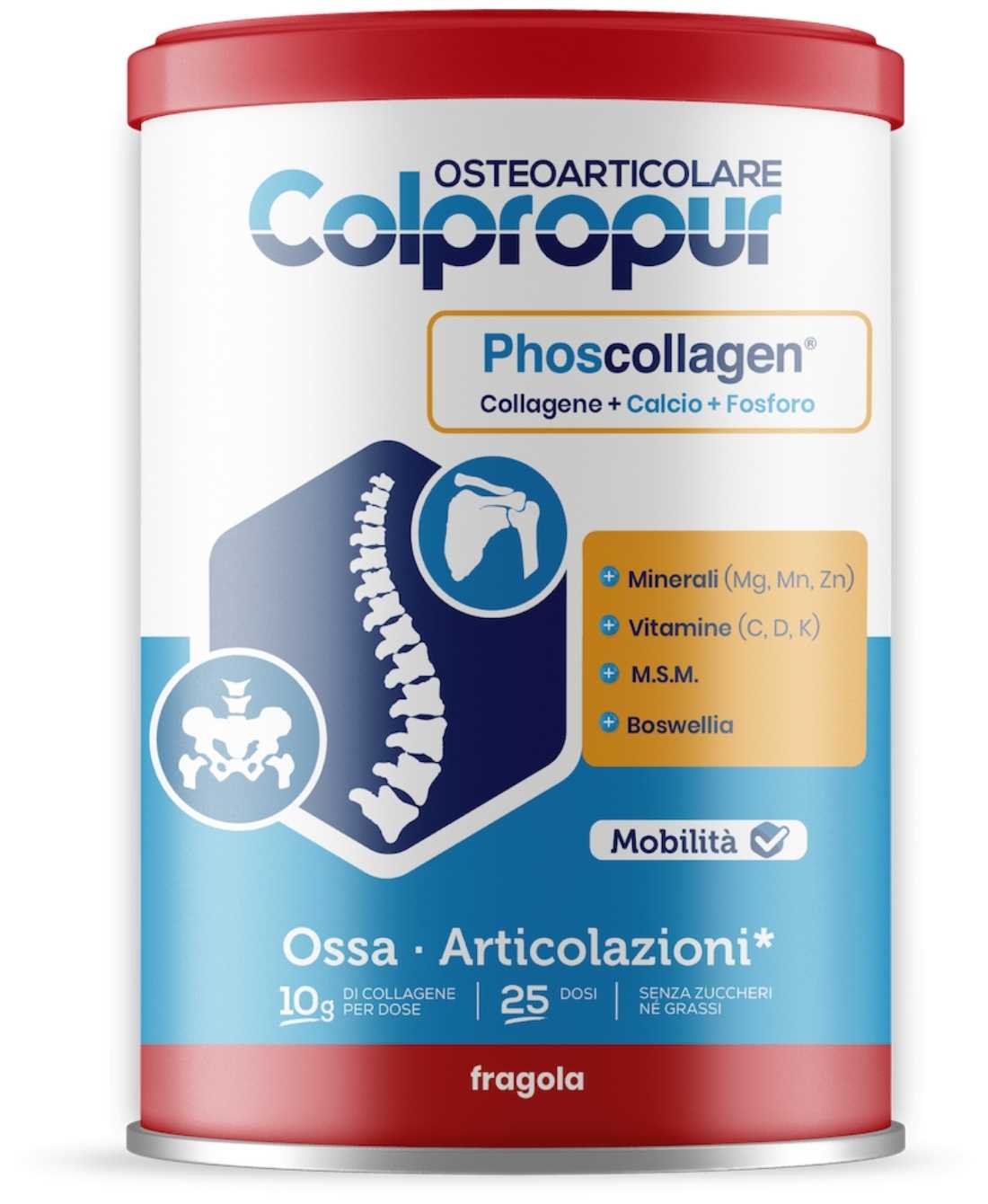 Colpropur Osteoarticolare Fragola - Sostegno per articolazioni e ossa con fragola su Farmacia33