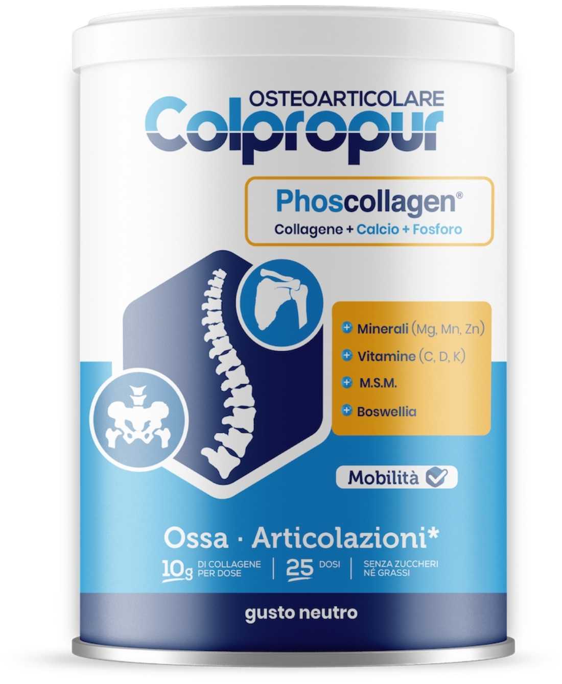 Acquista ora su Farmacia33 e migliora la tua salute osteoarticolare con Colpropur Osteoarticolare Neutro - 325 g
