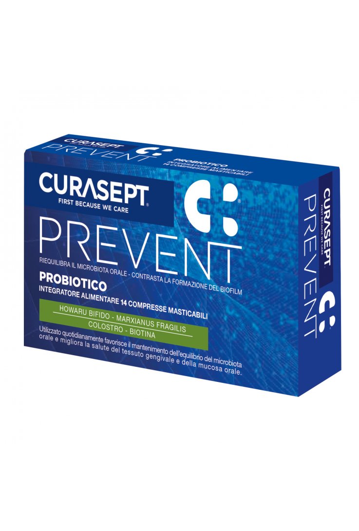 CURASEPT PREVENT PROBIOTICO 14 COMPRESSE MASTICABILI - FARMACIA33