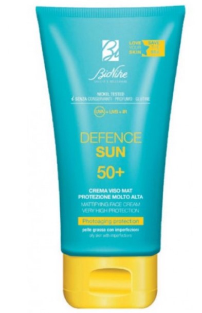 DEFENCE SUN CREMA VISO MAT SPF50+ PROTEZIONE MOLTO ALTA 50 ML - FARMACIA33