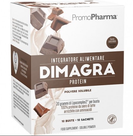 DIMAGRA PROTEIN CIOCCOLATO 10 BUSTE - FARMACIA33
