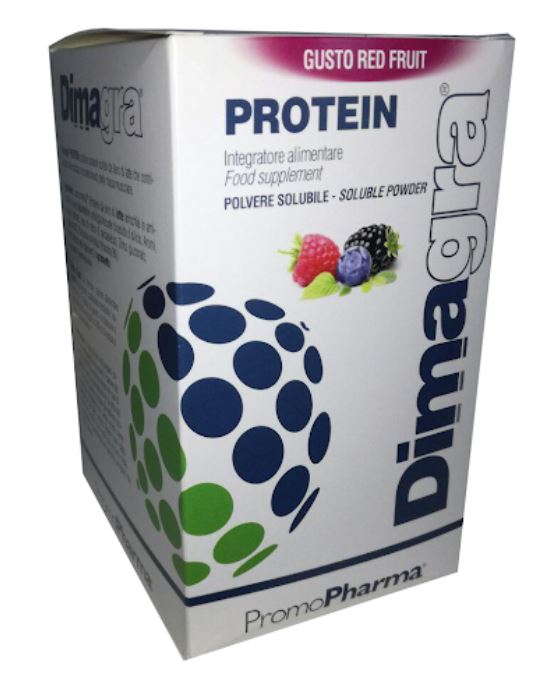 DIMAGRA PROTEIN RED FRUIT 10 BUSTE - FARMACIA33