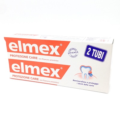 Elmex Dentifricio Sensitive Protezione Carie Formato Bipack 2 Pezzi x 75 ml - FARMACIA33