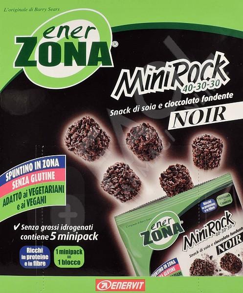 Enervit EnerZona MiniRock 40-30-30 Noir Snack Di Soia E Cioccolato Fondente 5 Minipack 24g - FARMACIA33
