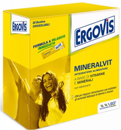 ERGOVIS MINERALVIT 20 BUSTE OROSOLUBILI 30 G - FARMACIA33