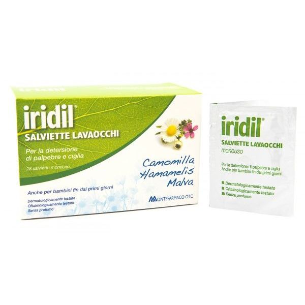 IRIDIL SALVIETTINE LAVAOCCHI 28 PEZZI - FARMACIA33