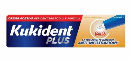 KUKIDENT PLUS BARRIERA ANTI-CIBO NEUTRO CREMA ADESIVA DENTIERE 40 G - FARMACIA33