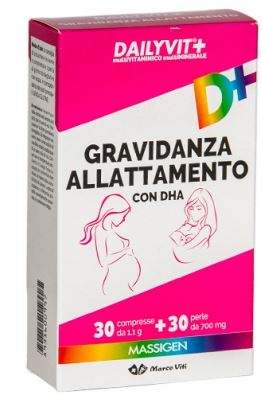Massigen Dailyvit+ Gravidanza E Allattamento 30 Compresse + 30 Perle  - FARMACIA33