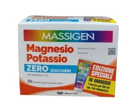 MASSIGEN MAGNESIO POTASSIO SENZA ZUCCHERO 30 BUSTINE EDIZIONE SPECIALE 2025 - FARMACIA33