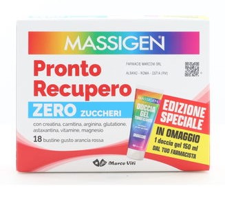 MASSIGEN PRONTO RECUPERO SENZA ZUCCHERO 18 BUSTINE EDIZIONE SPECIALE 2025 - FARMACIA33