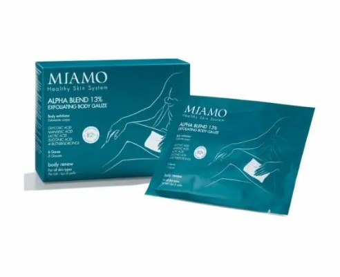 MIAMO BODY RENEW ALPHA BLEND 13% EXFOLIATING BODY GAUZE INBEVUTE 6 BUSTE - FARMACIA33