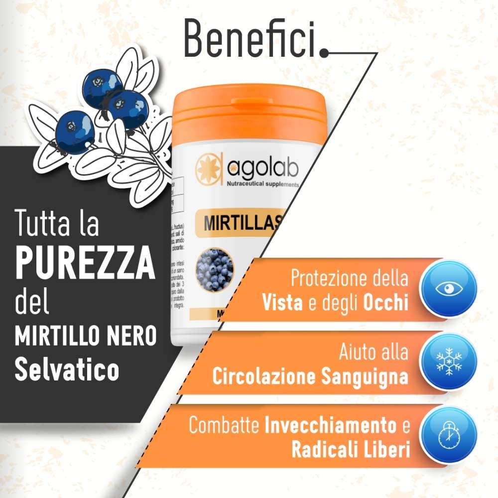 MIRTILLASE 50 CAPSULE - MIRTILLO NERO PURO - FARMACIA33