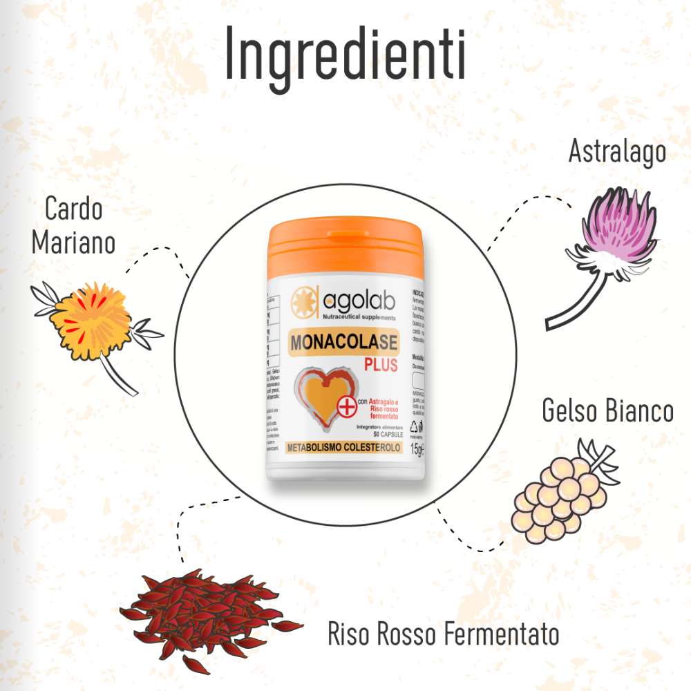 MONACOLASE PLUS 50 CAPSULE - COLESTEROLO - FARMACIA33