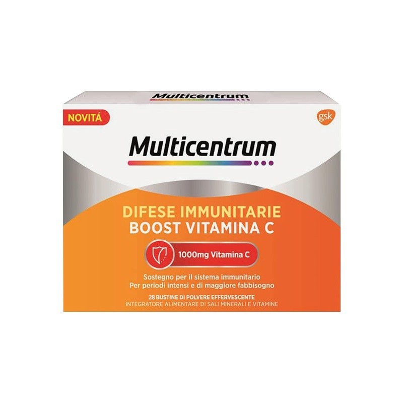 MULTICENTRUM DIFESE IMMUNITARIE BOOST VITAMINA C 28 BUSTINE - FARMACIA33