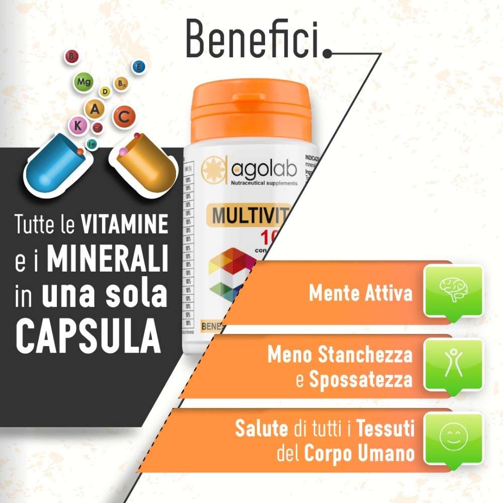 MULTIVIT 100 30 CAPSULE - MULTIVITAMINICO  - FARMACIA33