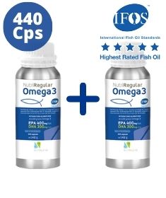 NUTRIREGULAR OMEGA 3 220 x 2 CAPSULE SOFTGEL BIPACK  - FARMACIA33