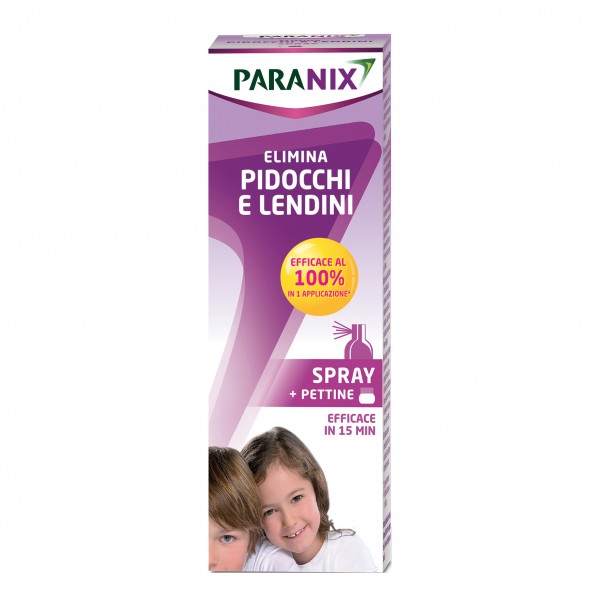 TRATTAMENTO PIDOCCHI E LENDINI PARANIX SPRAY 100 ML + PETTINE - FARMACIA33