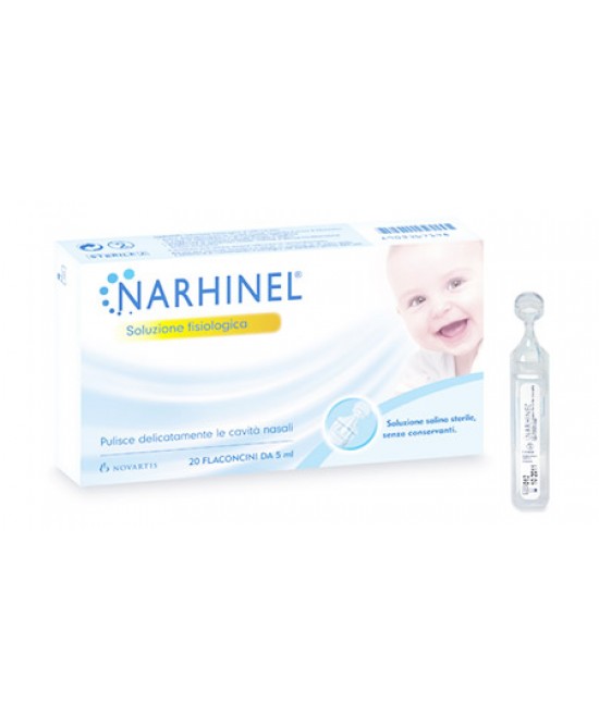 SOLUZIONE FISIOLOGICA PER ASPIRATORE NASALE NARHINEL 20 FIALE DA 5ML - FARMACIA33