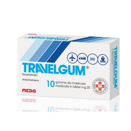 TRAVELGUM*10GOMME MAST 20MG - FARMACIA33